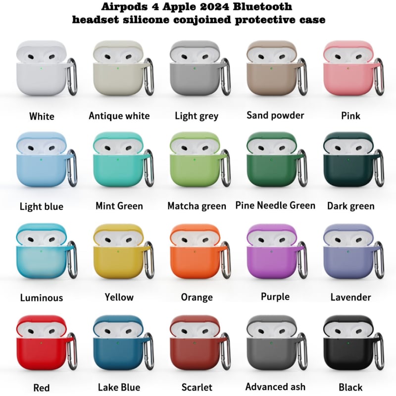 Carcasă din silicon pentru AirPods 4 (design îngroșat 2.0, textură emboss, compatibil universal)