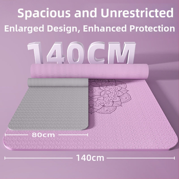 Chi weng jogos kilimėlis, TPE, 8 mm, geometrinis raštas, neslidus