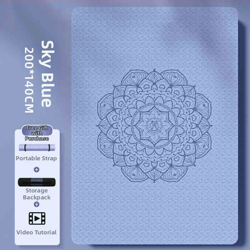 Chi weng jogos kilimėlis, TPE, 8 mm, geometrinis raštas, neslidus