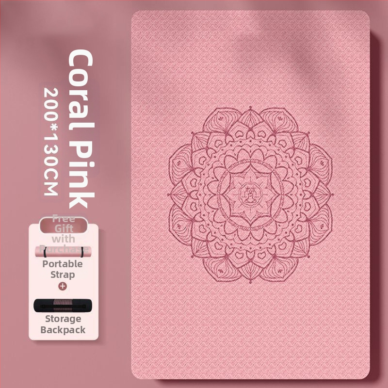 Chi weng jogos kilimėlis, TPE, 8 mm, geometrinis raštas, neslidus