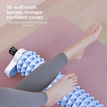 Joga puturols ar cieto kodolu un raupju masāžas tekstūru — Materiāls: EVA, PP, tērauda caurule • Zīmols Jingyuan • Modelis: Trīs pakāpju regulējamais turētājs