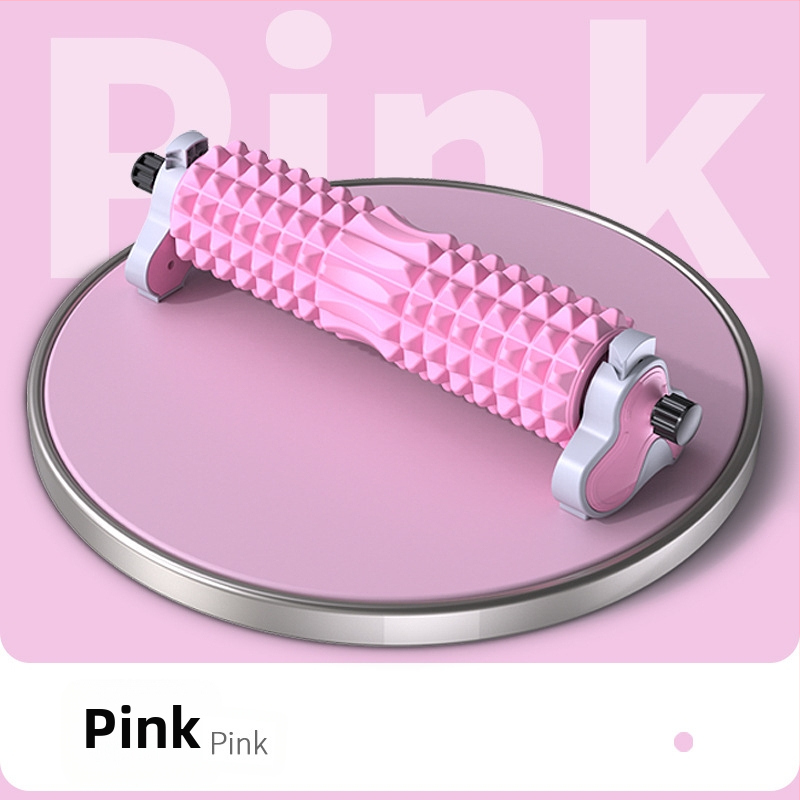 Joga puturols ar cieto kodolu un raupju masāžas tekstūru — Materiāls: EVA, PP, tērauda caurule • Zīmols Jingyuan • Modelis: Trīs pakāpju regulējamais turētājs