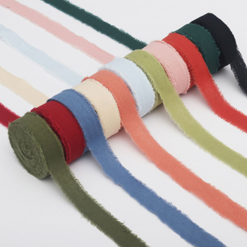 Pamut-len szalag, érdes széle, ajándékcsomagoláshoz és díszítéshez – Wending