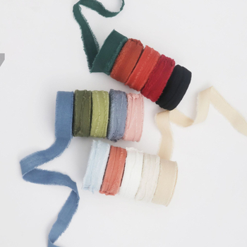 Pamut-len szalag, érdes széle, ajándékcsomagoláshoz és díszítéshez – Wending