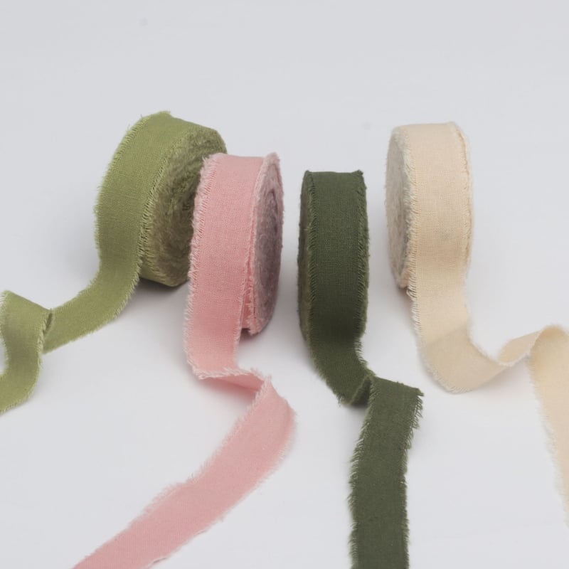 Pamut-len szalag, érdes széle, ajándékcsomagoláshoz és díszítéshez – Wending