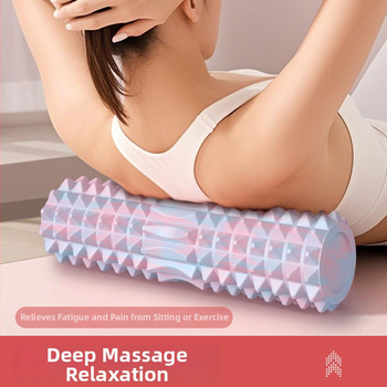 Ciets putu masāžas rulītis stilba muskuļu masāžai ar riteņa piestiprinājumu