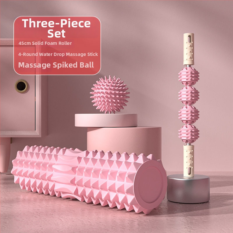 Ciets putu masāžas rulītis stilba muskuļu masāžai ar riteņa piestiprinājumu