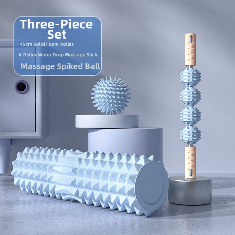 Ciets putu masāžas rulītis stilba muskuļu masāžai ar riteņa piestiprinājumu