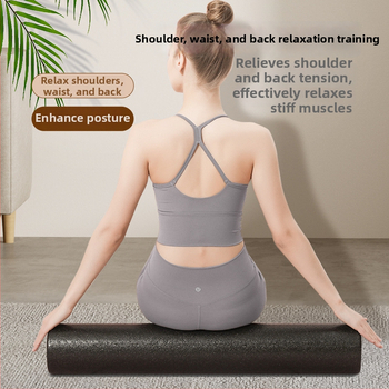 Cieta putas joga rulīte – muguras izstiepšanai un muskuļu atslābināšanai, gluda putu virsma