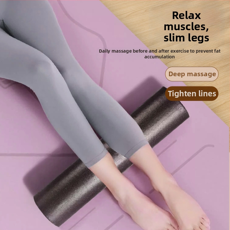 Cieta putas joga rulīte – muguras izstiepšanai un muskuļu atslābināšanai, gluda putu virsma