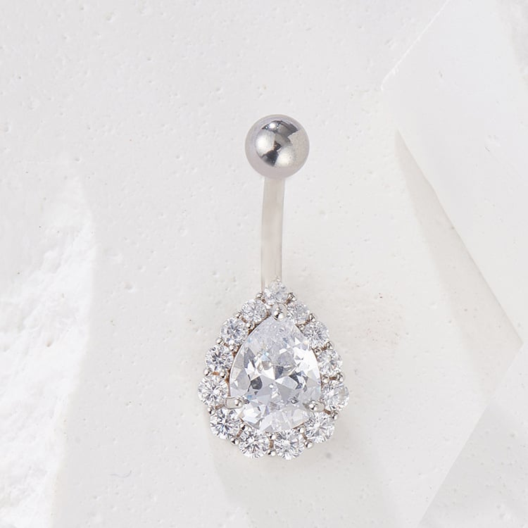 Nabas gredzens ar pilienu formu un cirkoniem, vara materiāls, sievietēm, elektroplatēts pārklājums