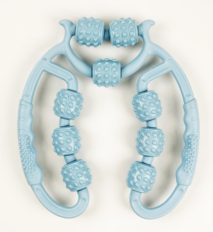 Kilenc görgős lábmasszírozó — multifunkcionális jóga eszköz a lábformázáshoz és masszázshoz