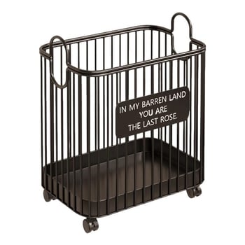 CHUOU съхранителна кошница, изработена от желязо-арт, модерен минималистичен стил, модел 2183283756273074944, подходяща за завивки, CD-та, чанти, книги и списания, кабели за слушалки и дрехи