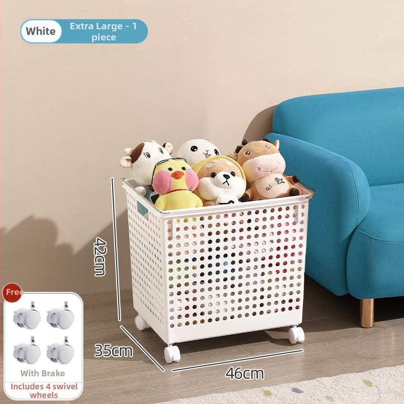 Пластмасова кутия за съхранение – многофункционална кутия за всекидневна, за съхранение на закуски, спортно оборудване и играчки (Пластмаса • Всекидневна • Модерна простота • Марка: Pretty and clean)