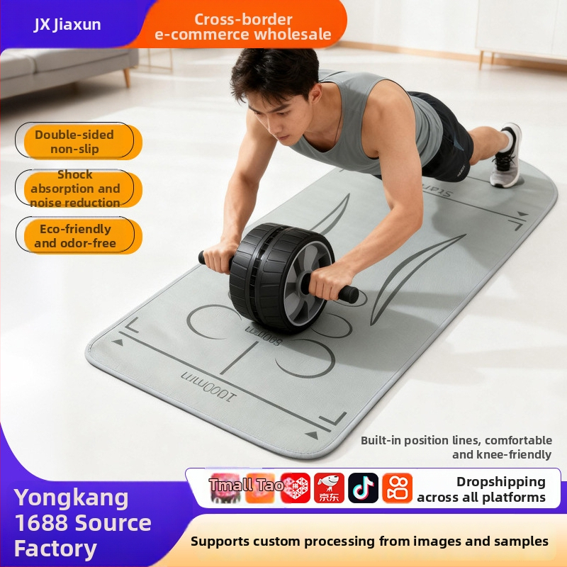 Abdominālā riteņa mats – iekštelpu lietošanai, šoka absorbcija, kluss, anti-slip, palielināts un plats dizains, putas materiāls