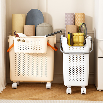 Καλάθι αποθήκευσης για στρώματα γιόγκα, εξοπλισμό γυμναστικής και μπαλάκια μπάντμιντον, λεπτός σχεδιασμός, υλικό PP, μοντέλο 5128, μοντέρνο μινιμαλιστικό στυλ