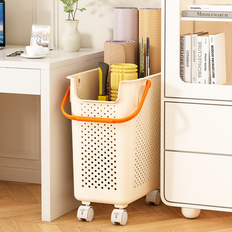 Καλάθι αποθήκευσης για στρώματα γιόγκα, εξοπλισμό γυμναστικής και μπαλάκια μπάντμιντον, λεπτός σχεδιασμός, υλικό PP, μοντέλο 5128, μοντέρνο μινιμαλιστικό στυλ