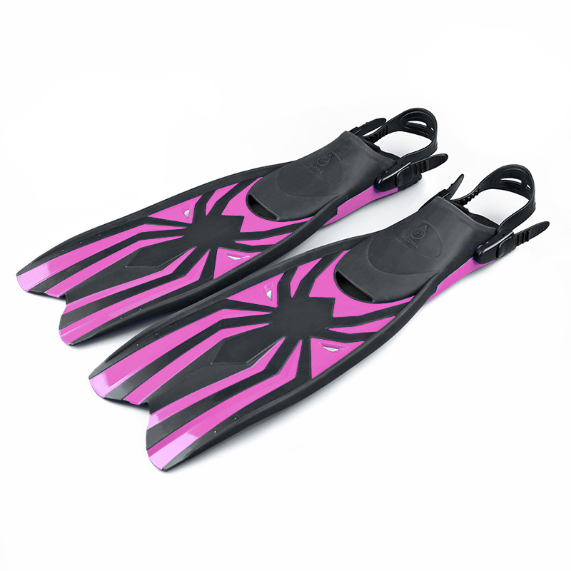 ALOMA Fins de snorkeling cu toc deschis, reglabile, lungime medie, TPR+PP, pentru adulți și tineri, procesare personalizabilă