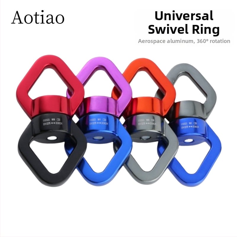 Hamac de yoga din aliaj de aluminiu-magneziu cu inel universal rotativ de 360° pentru alpinism în aer liber