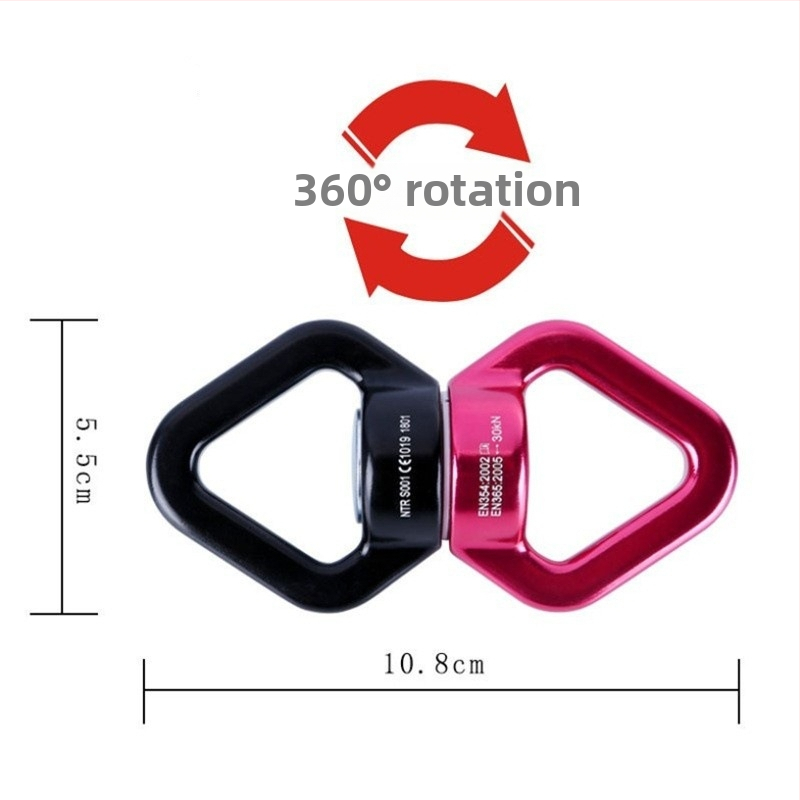 Jooga hamakas alumiinium-magnéziumi sulamist universaalne rõngas 360° pöörlemisega välistingimustes ronimiseks