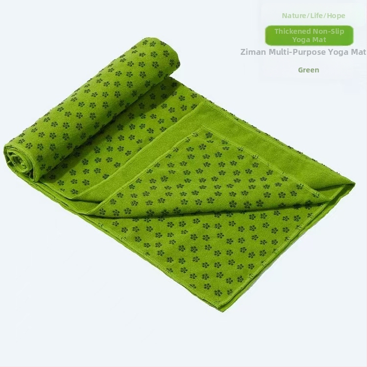 Joga dvielis – pretslīdošs, ar drukātu dizainu, sviedru uzsūcošs, vidēja biezuma, svars 1.0 kg, piemērots fitnesam