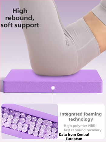 Kelio pagalvėlė pilvo ratui - NBR, 4 cm storis, vienos spalvos jogos kilimėlis centrinio treniravimo tikslams