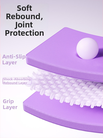 Kelio pagalvėlė pilvo ratui - NBR, 4 cm storis, vienos spalvos jogos kilimėlis centrinio treniravimo tikslams