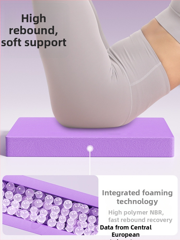 Kelio pagalvėlė pilvo ratui - NBR, 4 cm storis, vienos spalvos jogos kilimėlis centrinio treniravimo tikslams