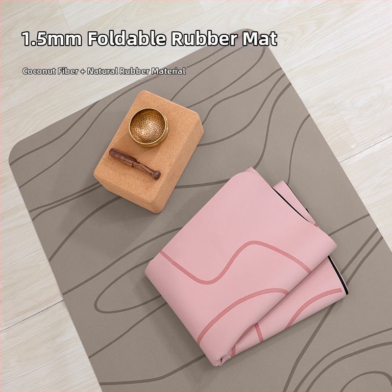 Joga podloga - sklopiva, prirodni kaučuk, debljina 1.5 cm, težina 1300 g, protuklizna