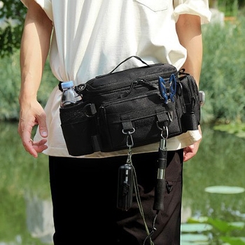 Aukštos kokybės jūrinė žvejybos kuprinė su per petį — daugiafunkcinė, didelės talpos laikiklio dėžė žvejybai, atspari vandeniui