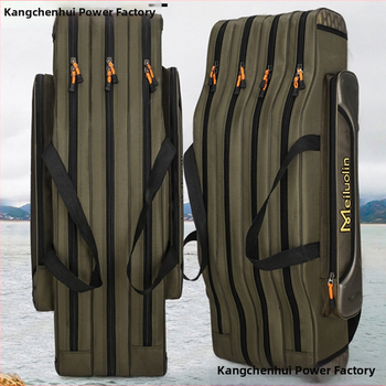 Jūrinės meškerės krepšys su dviejų ir trijų sluoksnių skyriais, Nėra atsparus vandeniui, Žvejybos įrangos krepšys