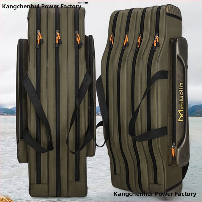 Jūrinės meškerės krepšys su dviejų ir trijų sluoksnių skyriais, Nėra atsparus vandeniui, Žvejybos įrangos krepšys