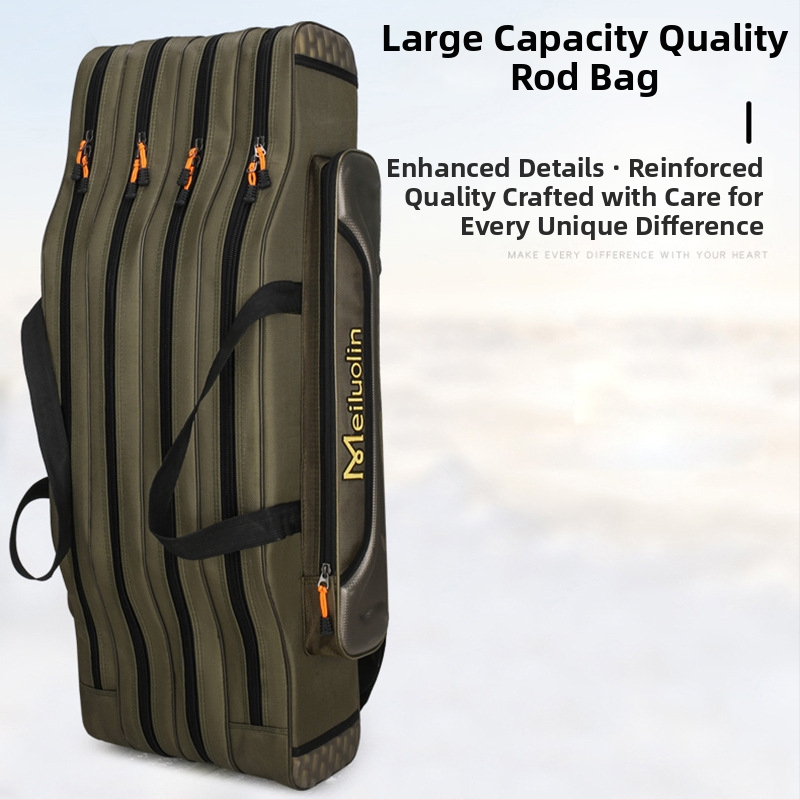 Jūrinės meškerės krepšys su dviejų ir trijų sluoksnių skyriais, Nėra atsparus vandeniui, Žvejybos įrangos krepšys