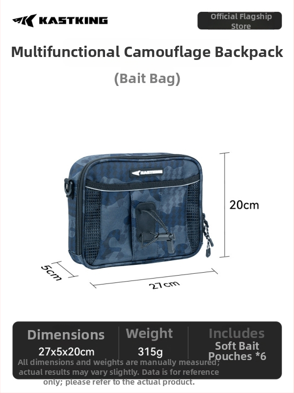 Castin žvejybos kuprinė, nailoninė konstrukcija, nėra atspari vandeniui