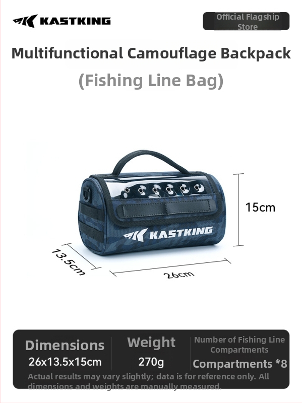 Castin žvejybos kuprinė, nailoninė konstrukcija, nėra atspari vandeniui