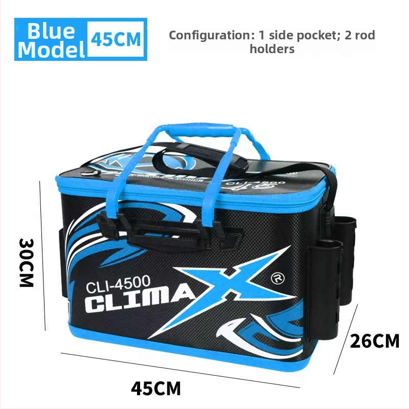 Žvejybos masalų kibiras EVA, atsparus vandeniui, laikikliai meškerėlei, linijai ir ritėi (Medžiaga: EVA; Vandeniui atsparus: Taip; Laikikliai: meškerėlei, linijai, ritėi)