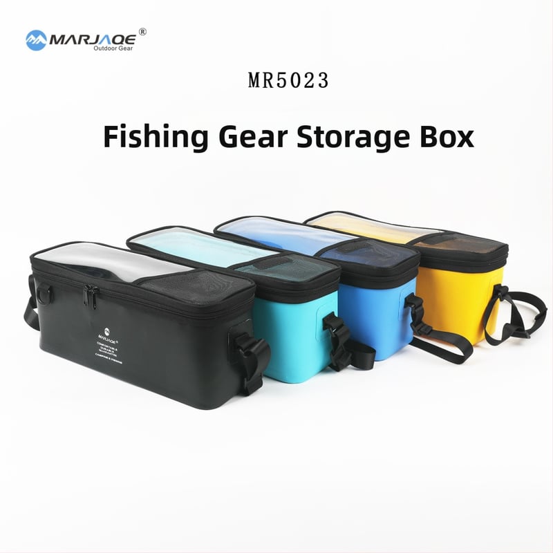 Marjaqe Žvejybos įrangos laikymo krepšys – PVC medžiaga, vieno peties diržas, atsparus vandeniui, tvirtas plieno žiedas