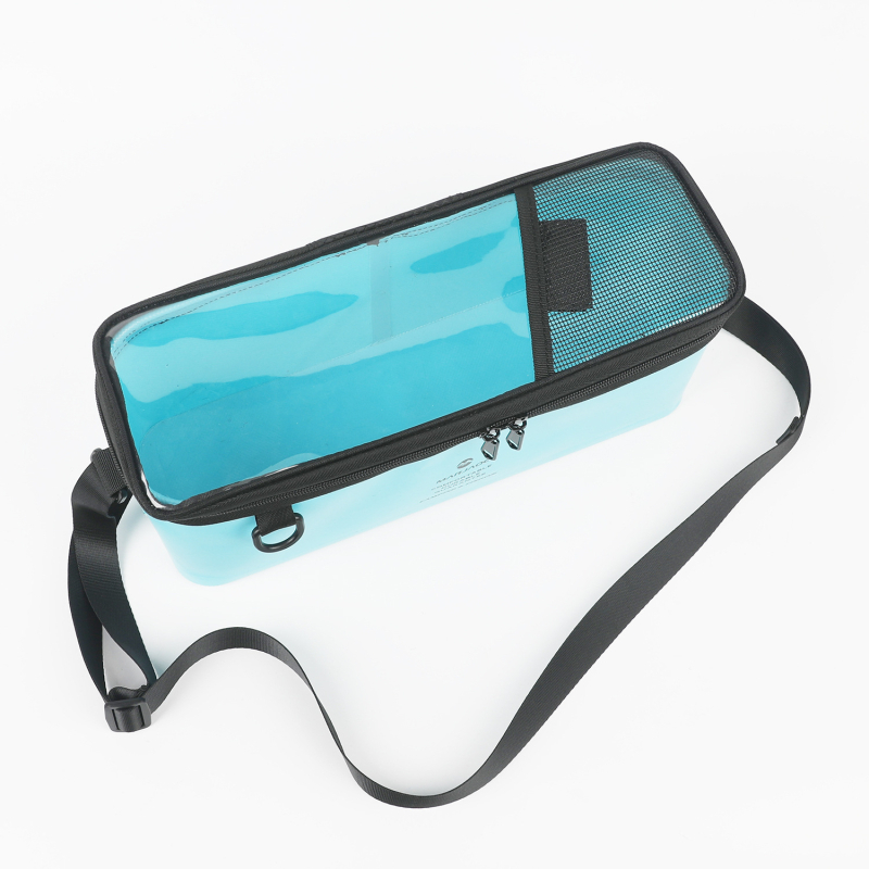 Marjaqe Žvejybos įrangos laikymo krepšys – PVC medžiaga, vieno peties diržas, atsparus vandeniui, tvirtas plieno žiedas