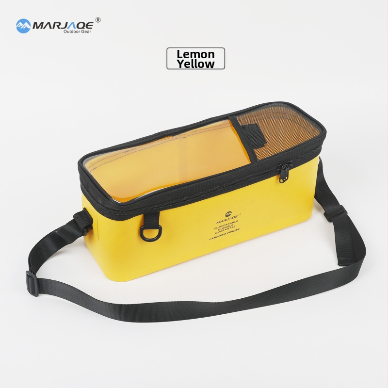 Marjaqe Žvejybos įrangos laikymo krepšys – PVC medžiaga, vieno peties diržas, atsparus vandeniui, tvirtas plieno žiedas