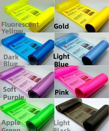 Automobilių žibintų plėvelė | Skaidri keičiamo spalvos plėvelė su chameleono efektu | Medžiaga: Kita; Montavimas: Lipninis tipas; Modelis: Kaip nuotraukoje