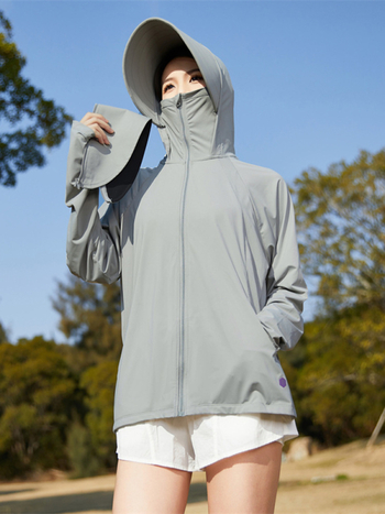 Vanjska jakna za vjetar, unisex, s kapuljačom, UPF50+ UV zaštita, brzo suši i prozračna, materijal 88% najlon, 12% spandex, Stil 62602