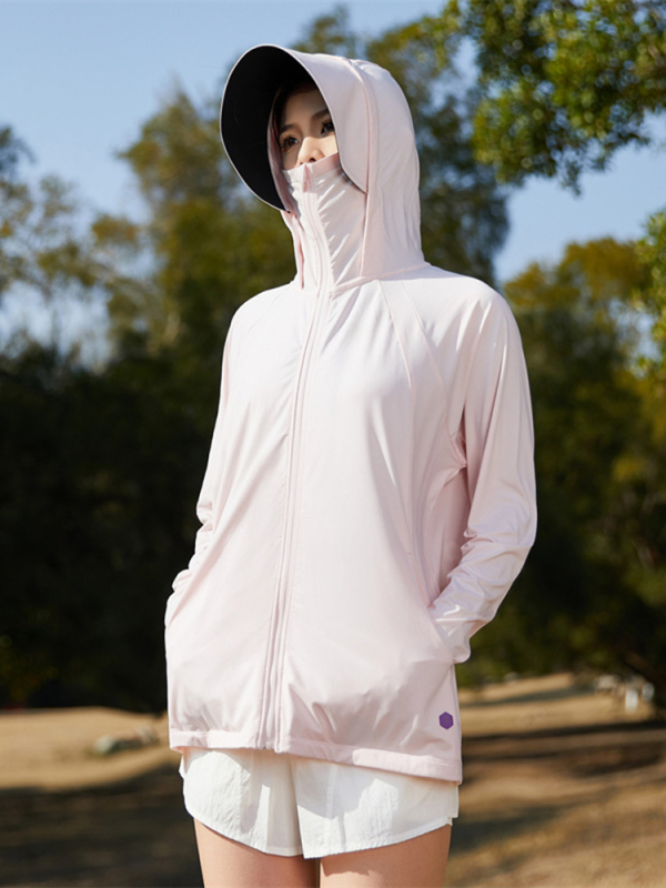 Vanjska jakna za vjetar, unisex, s kapuljačom, UPF50+ UV zaštita, brzo suši i prozračna, materijal 88% najlon, 12% spandex, Stil 62602