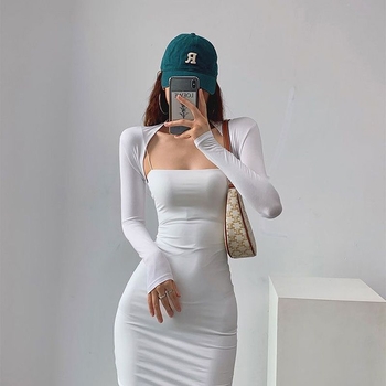 Női sál-kardigán hosszú ujjú, rövid fazonú, kerek nyakú, poliészter 90–95%