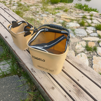 Сгъваема преносима кофа за живи риби за риболов на открито – EVA материал, ръчен воден съд за пренасяне