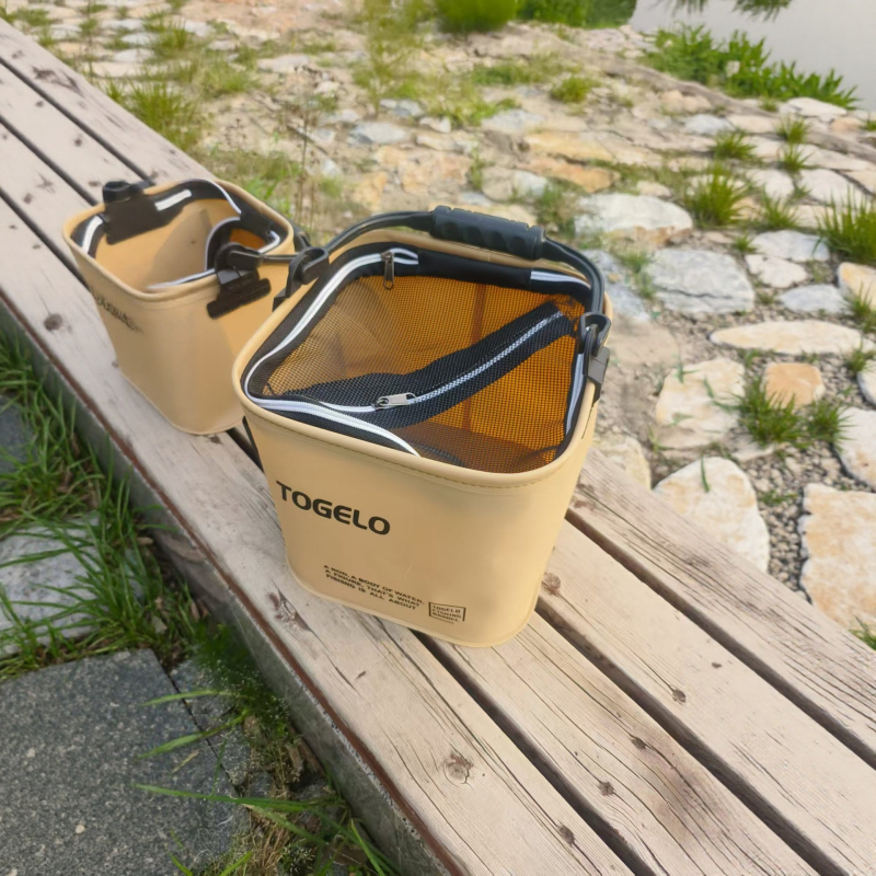 Сгъваема преносима кофа за живи риби за риболов на открито – EVA материал, ръчен воден съд за пренасяне