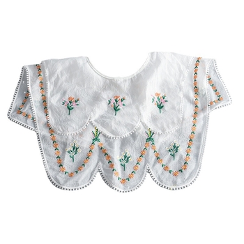 Guler de șal în stil etnic pentru rochie, cu decor din dantelă și design decupat; fir poliesteric; ambalare independentă; pentru adulți; vara 2022