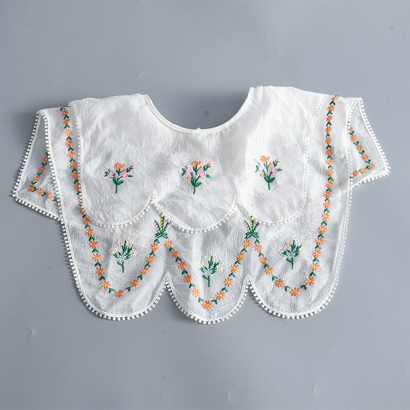 Guler de șal în stil etnic pentru rochie, cu decor din dantelă și design decupat; fir poliesteric; ambalare independentă; pentru adulți; vara 2022