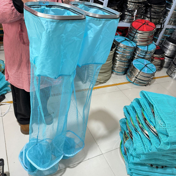 Kokkupandav nailonist kalastusvõrk-kott tiheda ruudustikuga, kiire kuivatamine