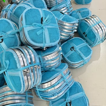 Kokkupandav nailonist kalastusvõrk-kott tiheda ruudustikuga, kiire kuivatamine