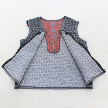 Γιλέκο με γραφένιο μικρο-ηλεκτρικό θέρμανση για χειμώνα και φθινόπωρο - Unisex, ύφασμα μπαμπού με σπάντεξ 59%, διπλή επένδυση από ίνες ακέτα, V-λαιμό, φροντίδα υγείας, εξωτερική χρήση